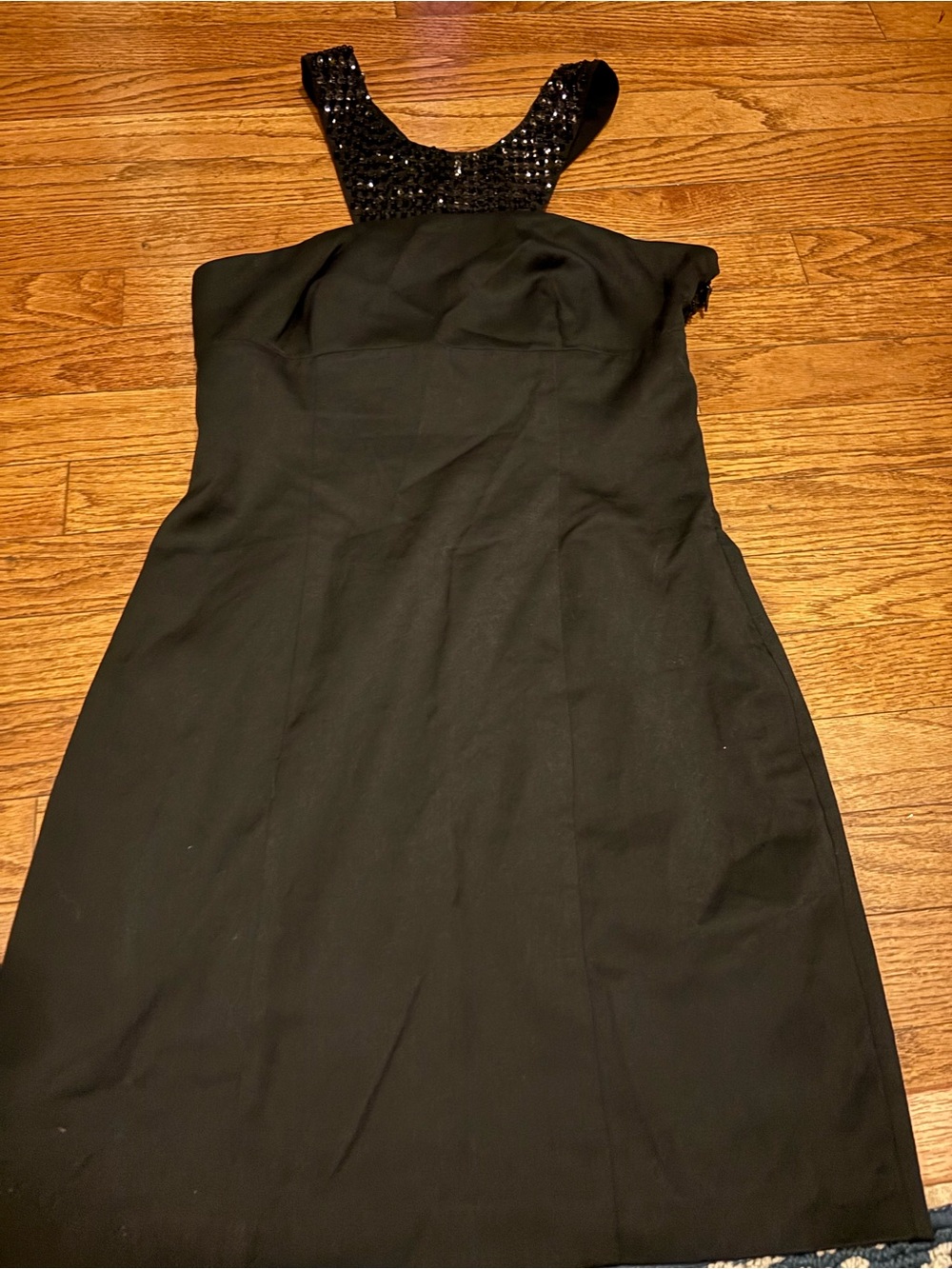 A/X Armani Exchange Black One-Shoulder Beaded Dress